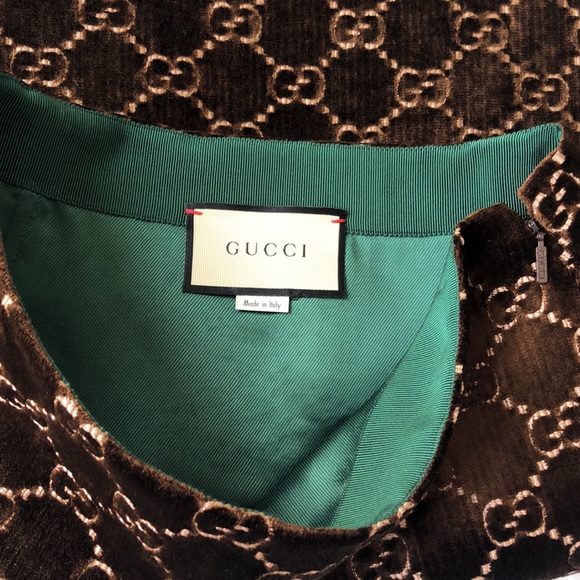 Gucci monogram GG velvet skirt - Picture 4 of 11